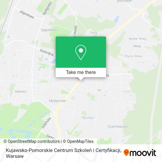 Kujawsko-Pomorskie Centrum Szkoleń i Certyfikacji map