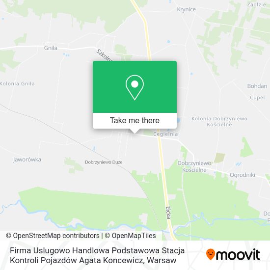 Firma Uslugowo Handlowa Podstawowa Stacja Kontroli Pojazdów Agata Koncewicz map