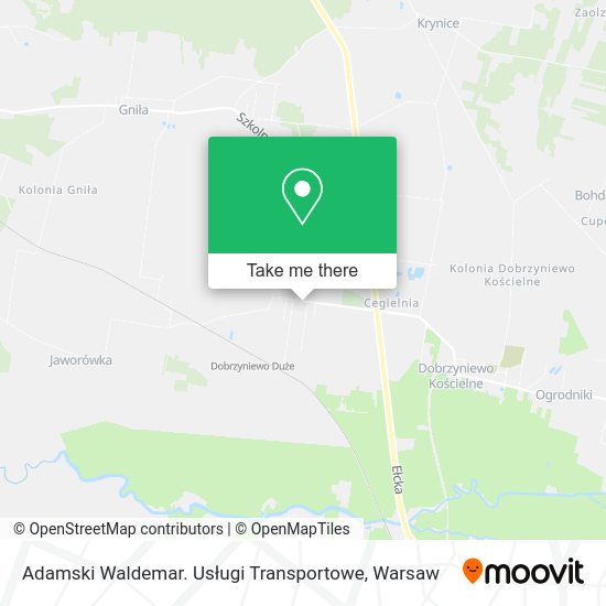 Adamski Waldemar. Usługi Transportowe map