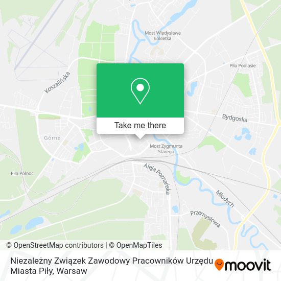 Niezależny Związek Zawodowy Pracowników Urzędu Miasta Piły map