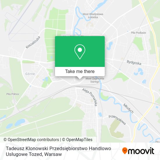 Tadeusz Klonowski Przedsiębiorstwo Handlowo Usługowe Tozed map