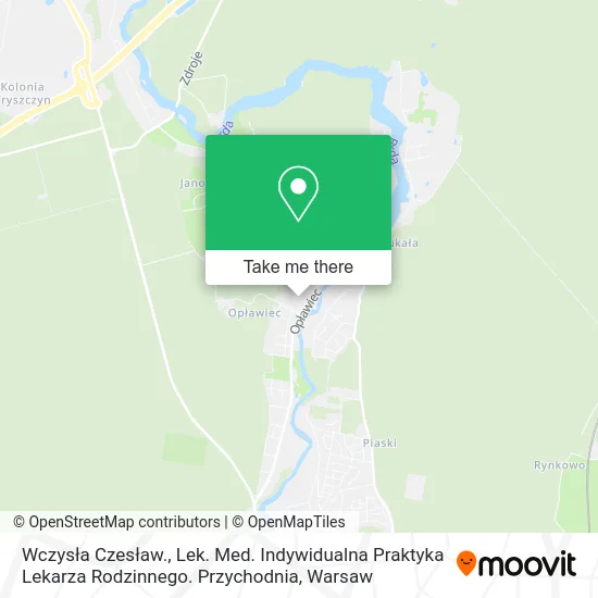 Карта Wczysła Czesław., Lek. Med. Indywidualna Praktyka Lekarza Rodzinnego. Przychodnia