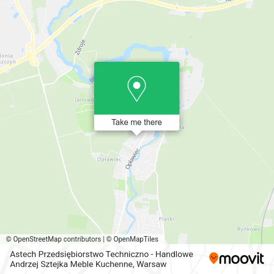 Карта Astech Przedsiębiorstwo Techniczno - Handlowe Andrzej Sztejka Meble Kuchenne