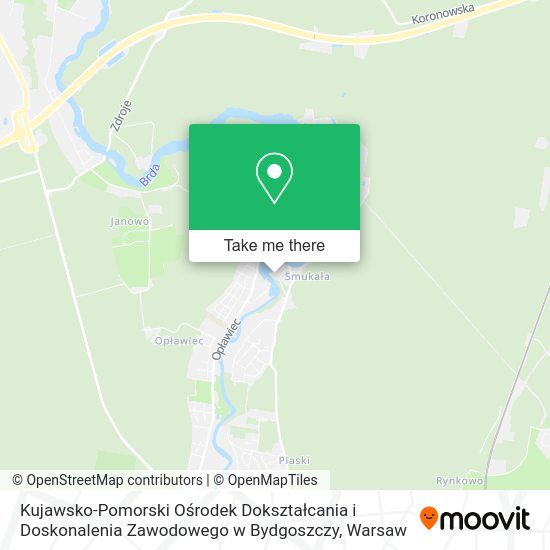 Kujawsko-Pomorski Ośrodek Dokształcania i Doskonalenia Zawodowego w Bydgoszczy map