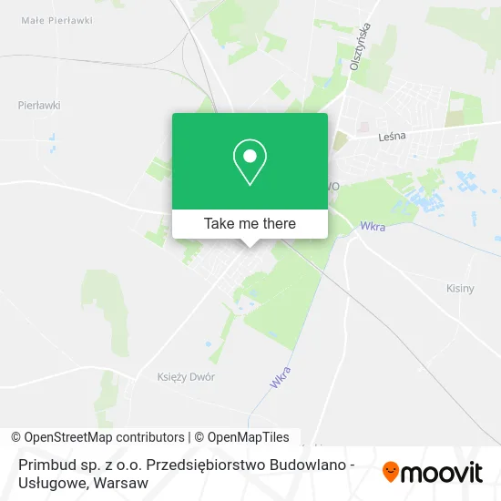 Primbud sp. z o.o. Przedsiębiorstwo Budowlano - Usługowe map