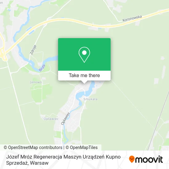 Карта Józef Mróz Regeneracja Maszyn Urządzeń Kupno Sprzedaż