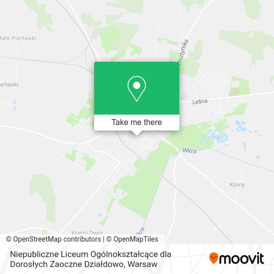 Niepubliczne Liceum Ogólnokształcące dla Dorosłych Zaoczne Działdowo map