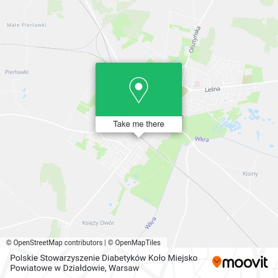 Polskie Stowarzyszenie Diabetyków Koło Miejsko Powiatowe w Działdowie map