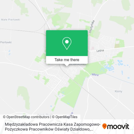 Międzyzakładowa Pracownicza Kasa Zapomogowo-Pożyczkowa Pracowników Oświaty Działdowo map