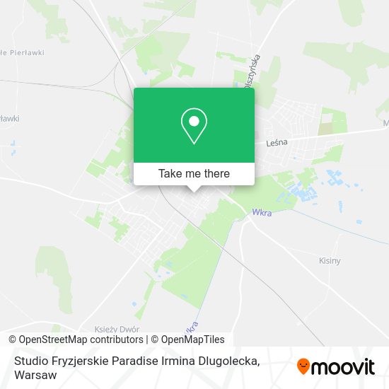 Studio Fryzjerskie Paradise Irmina Dlugolecka map