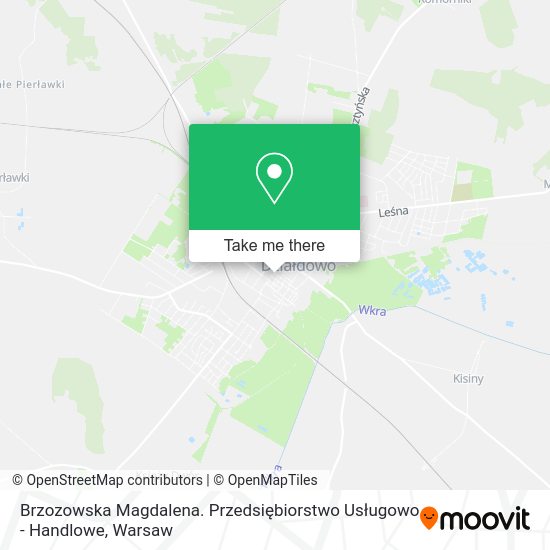 Brzozowska Magdalena. Przedsiębiorstwo Usługowo - Handlowe map