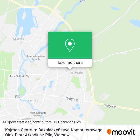 Kajman Centrum Bezpieczeństwa Komputerowego. Olak Piotr Arkadiusz Piła map