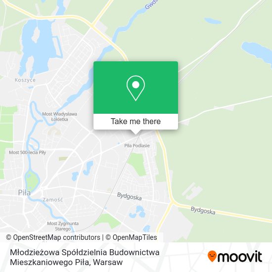 Młodzieżowa Spółdzielnia Budownictwa Mieszkaniowego Piła map