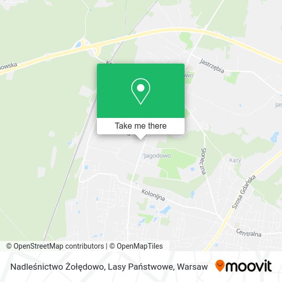 Nadleśnictwo Żołędowo, Lasy Państwowe map