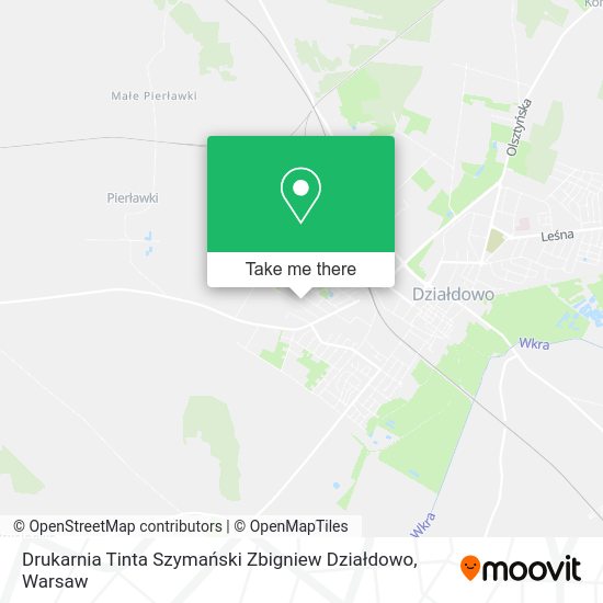 Drukarnia Tinta Szymański Zbigniew Działdowo map