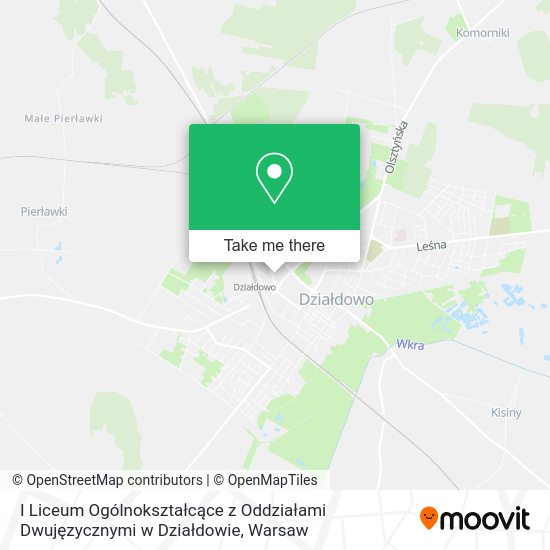 I Liceum Ogólnokształcące z Oddziałami Dwujęzycznymi w Działdowie map