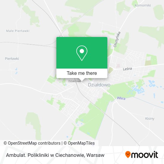 Ambulat. Polikliniki w Ciechanowie map