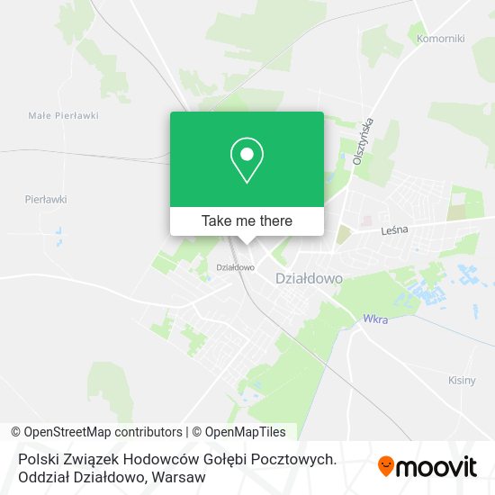 Polski Związek Hodowców Gołębi Pocztowych. Oddział Działdowo map