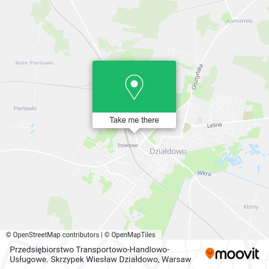 Przedsiębiorstwo Transportowo-Handlowo-Usługowe. Skrzypek Wiesław Działdowo map