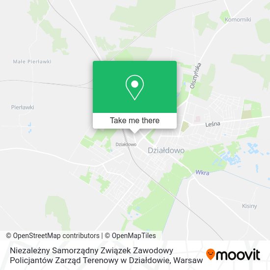 Niezależny Samorządny Związek Zawodowy Policjantów Zarząd Terenowy w Działdowie map