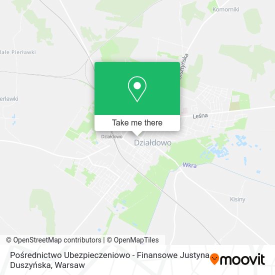 Pośrednictwo Ubezpieczeniowo - Finansowe Justyna Duszyńska map