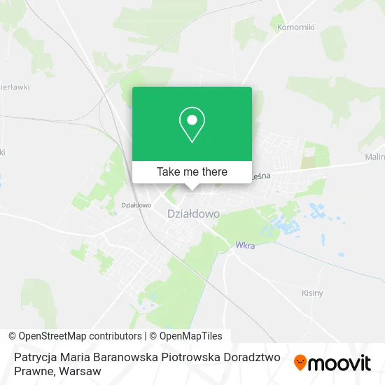 Карта Patrycja Maria Baranowska Piotrowska Doradztwo Prawne