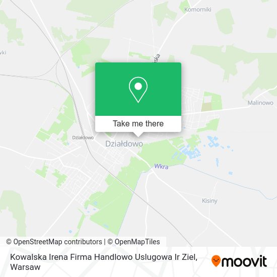 Kowalska Irena Firma Handlowo Uslugowa Ir Ziel map