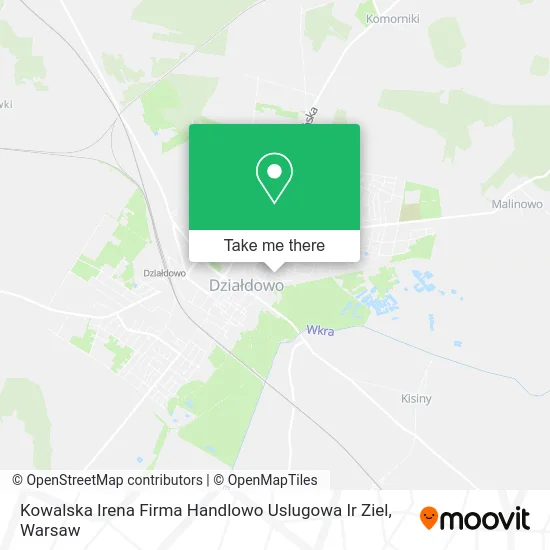 Карта Kowalska Irena Firma Handlowo Uslugowa Ir Ziel
