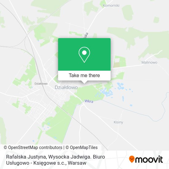 Rafalska Justyna, Wysocka Jadwiga. Biuro Usługowo - Księgowe s.c. map