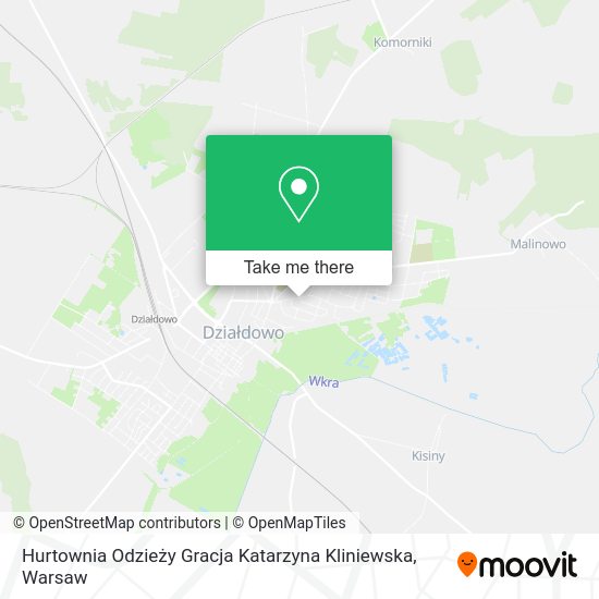 Hurtownia Odzieży Gracja Katarzyna Kliniewska map