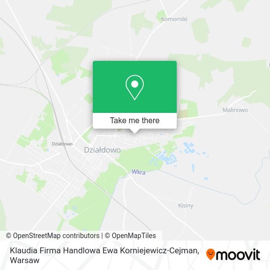 Klaudia Firma Handlowa Ewa Korniejewicz-Cejman map