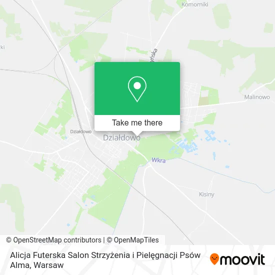Карта Alicja Futerska Salon Strzyżenia i Pielęgnacji Psów Alma
