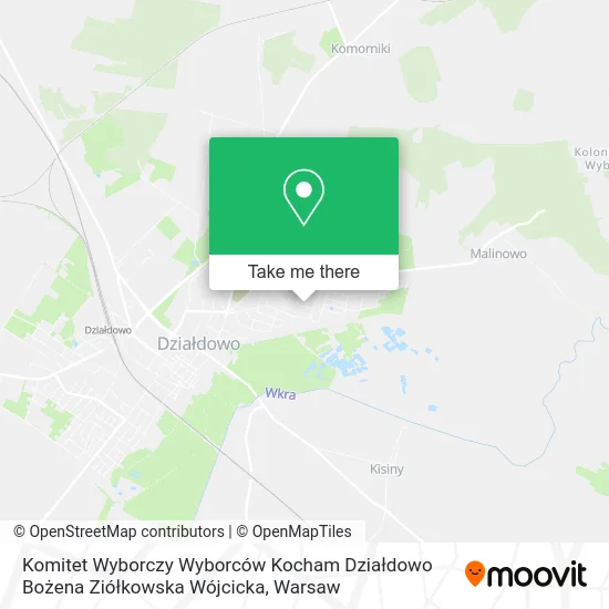 Карта Komitet Wyborczy Wyborców Kocham Działdowo Bożena Ziółkowska Wójcicka