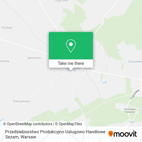 Przedsiebiorstwo Produkcyjno Uslugowo Handlowe Sezam map