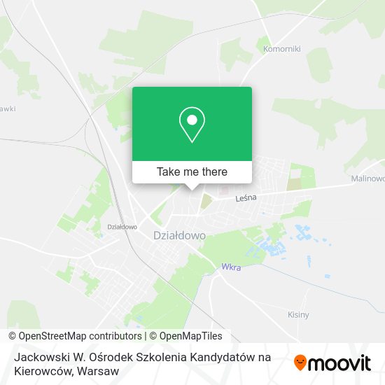 Карта Jackowski W. Ośrodek Szkolenia Kandydatów na Kierowców