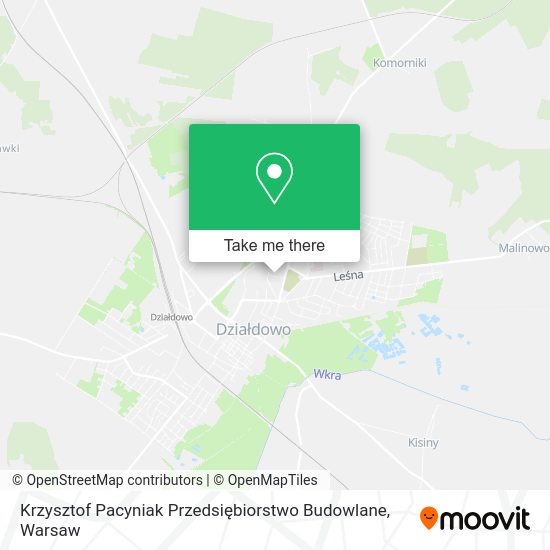 Krzysztof Pacyniak Przedsiębiorstwo Budowlane map