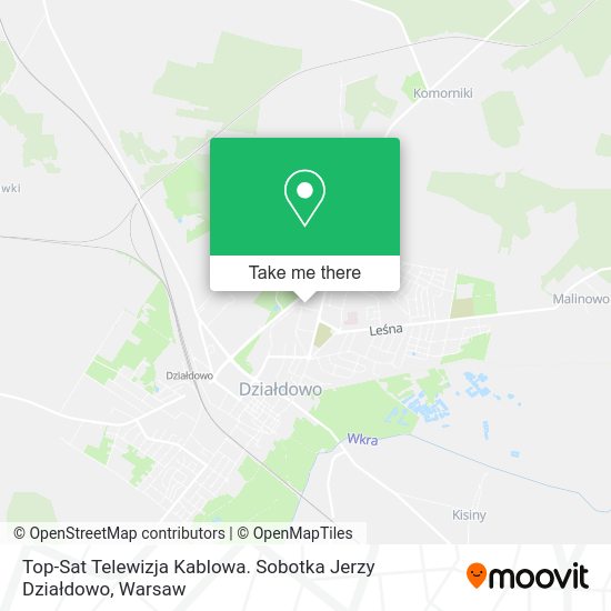 Top-Sat Telewizja Kablowa. Sobotka Jerzy Działdowo map