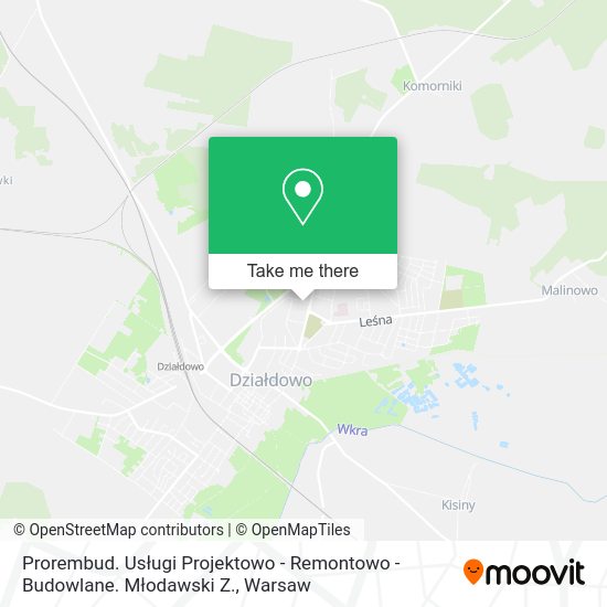 Prorembud. Usługi Projektowo - Remontowo - Budowlane. Młodawski Z. map