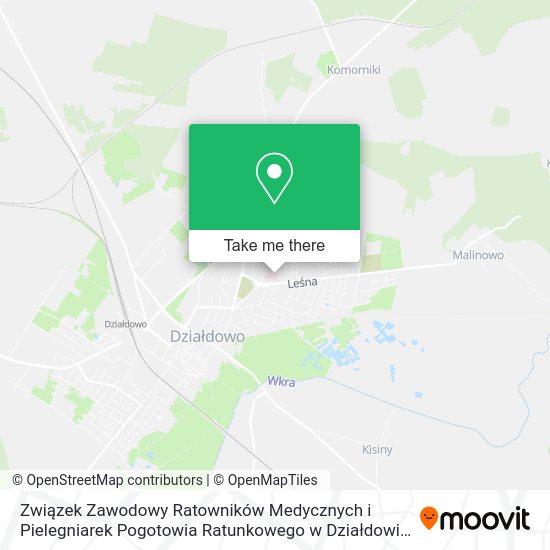 Związek Zawodowy Ratowników Medycznych i Pielegniarek Pogotowia Ratunkowego w Działdowie map