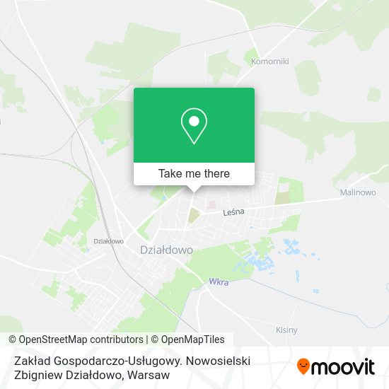 Zakład Gospodarczo-Usługowy. Nowosielski Zbigniew Działdowo map