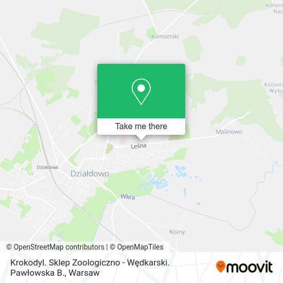 Карта Krokodyl. Sklep Zoologiczno - Wędkarski. Pawłowska B.