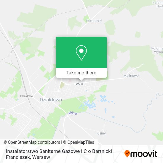 Instalatorstwo Sanitarne Gazowe i C o Bartnicki Franciszek map