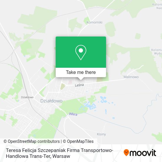 Карта Teresa Felicja Szczepaniak Firma Transportowo-Handlowa Trans-Ter