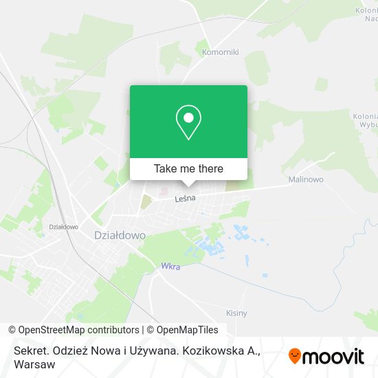 Sekret. Odzież Nowa i Używana. Kozikowska A. map