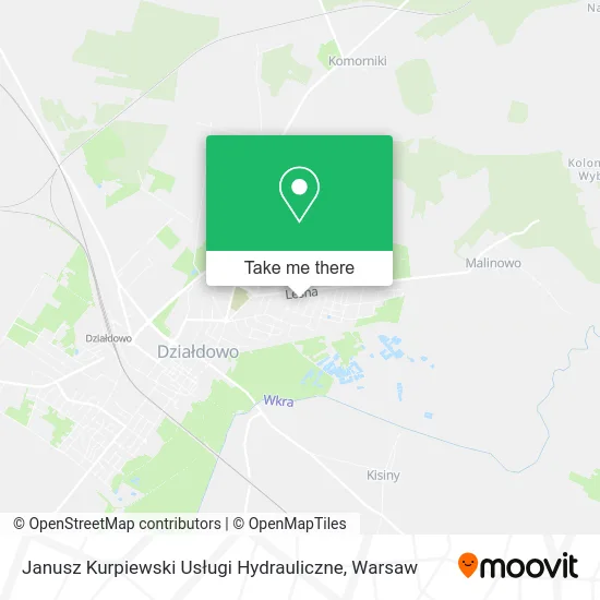 Карта Janusz Kurpiewski Usługi Hydrauliczne