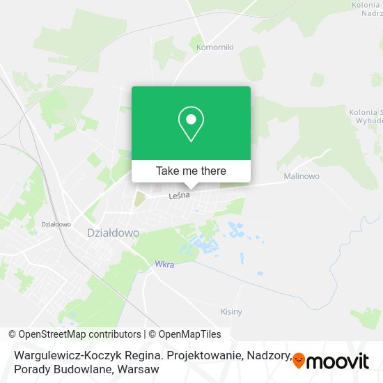 Wargulewicz-Koczyk Regina. Projektowanie, Nadzory, Porady Budowlane map