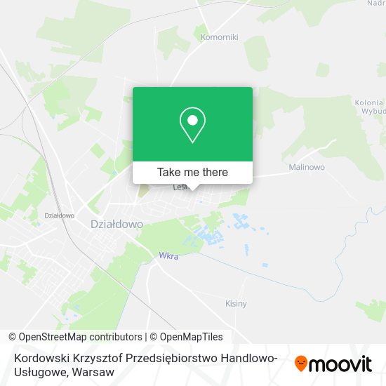 Kordowski Krzysztof Przedsiębiorstwo Handlowo-Usługowe map