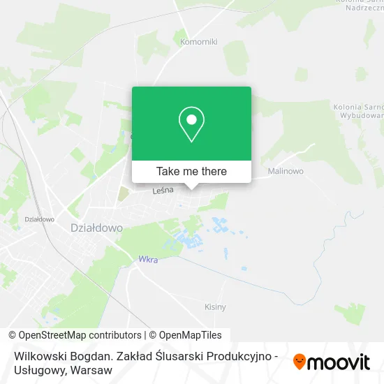 Wilkowski Bogdan. Zakład Ślusarski Produkcyjno - Usługowy map