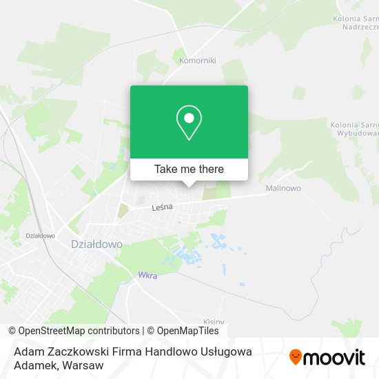 Adam Zaczkowski Firma Handlowo Usługowa Adamek map