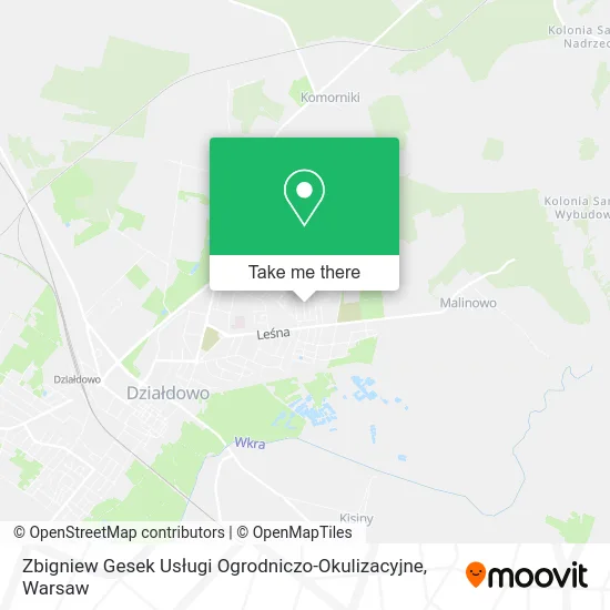 Карта Zbigniew Gesek Usługi Ogrodniczo-Okulizacyjne